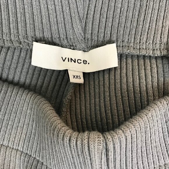 Vince Grey High Waisted Ribbed Flare Pants Size XXS - Picture 6 of 7